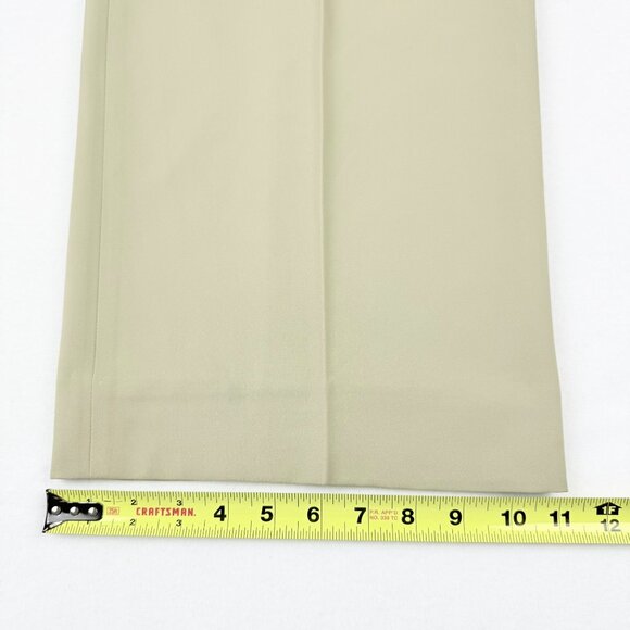 Calvin Klein Womens Tree House Tan Straight Leg Pleated Trousers Sz 14R NWT $129 - Picture 10 of 11